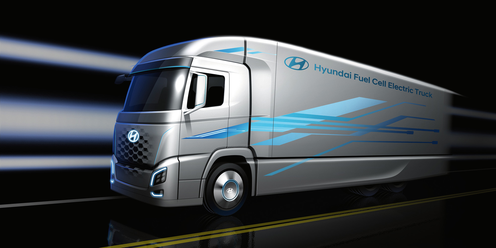 Hyundai Brennstoffzellen-LKW TIR transNews