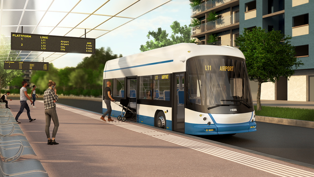 Batterie-Quartierbus VBZ Hess lighTram 10 Plug TIR transNews