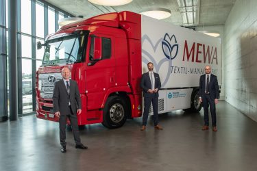 MEWA Wasserstoff-LKW Hyundai Xcient Fuel Cell TIR transNews