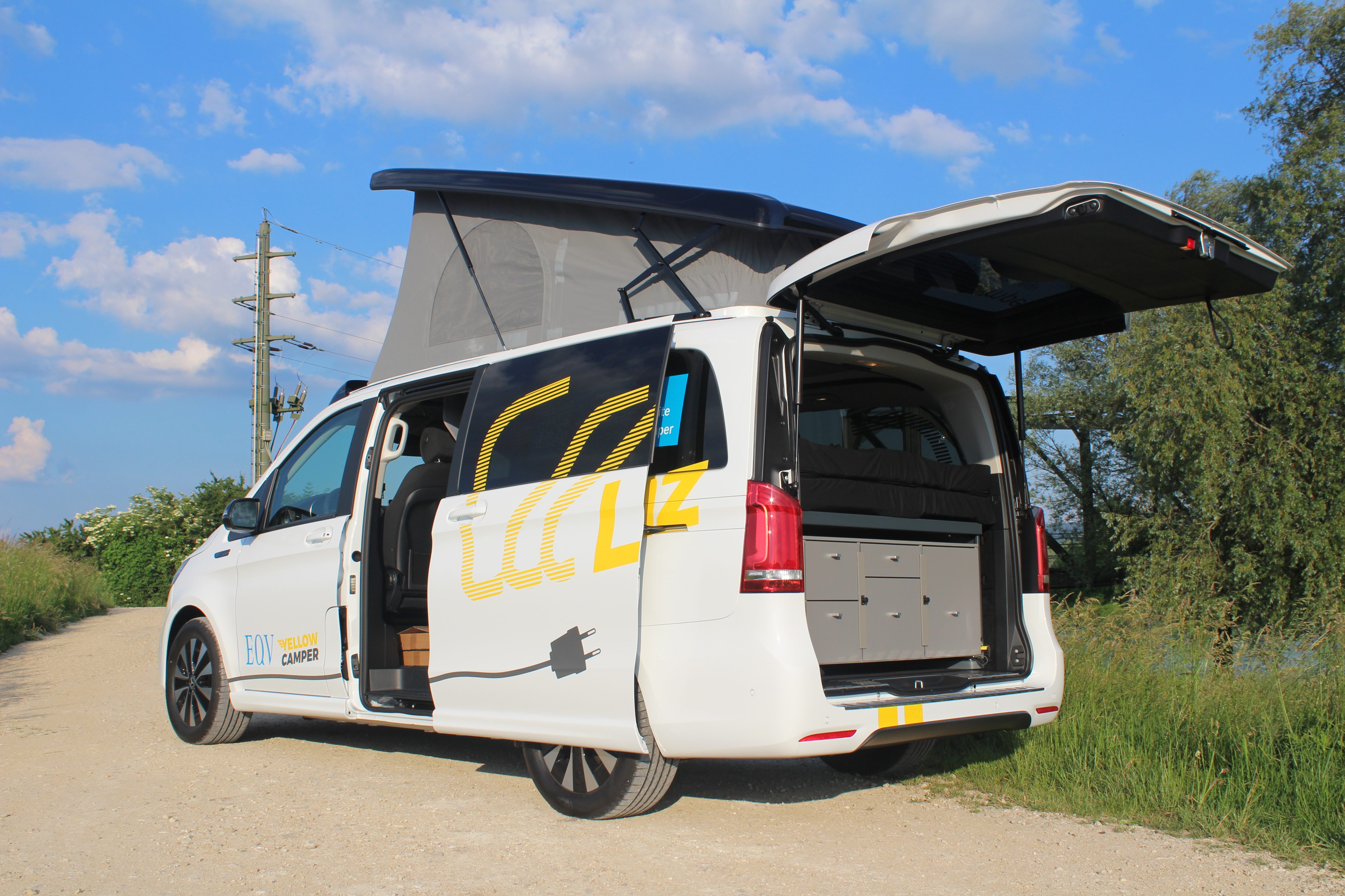 Yellowcamper Elektrocamper Mercedes-Benz EQV TIR transNews
