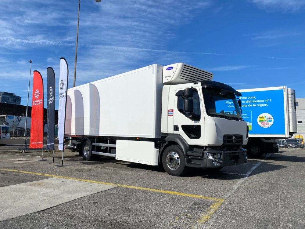 Verteiler-E-LKW Migros Carouge TIR transNews