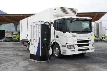 E-Truck-Ladepark Käppeli Logistik TIR transNews
