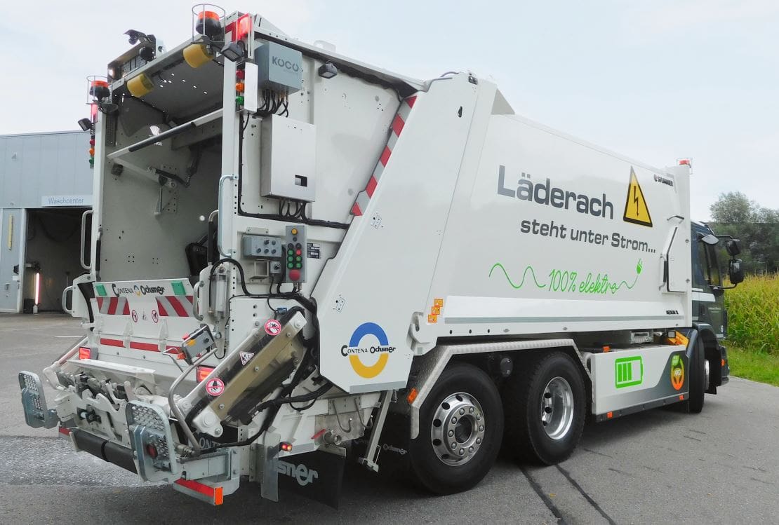 Wichtig für Läderach war es, Fahrzeuge «ab Stange» einzusetzen, da man als Privatunternehmen noch stärker auf eine hohe Zuverlässigkeit angewiesen ist. Im Bild der Volvo FE Electric.