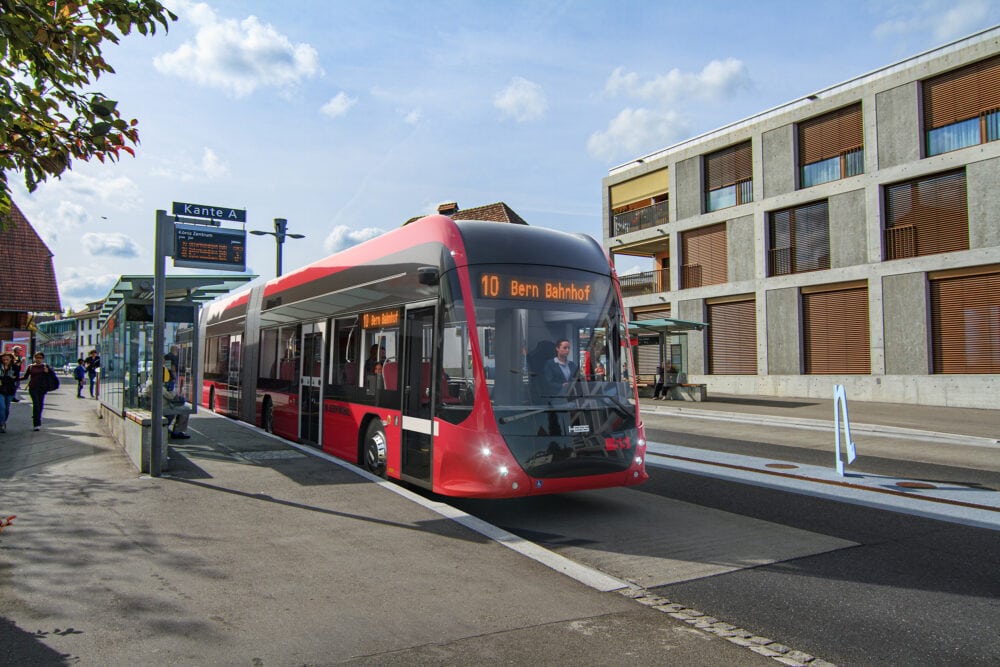 Hess lighTram 25 DC Doppelgelenktrolleybusse Bernmobil TIR transNews