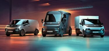 Wo bisher der Renault Trafic gebau wurde, entstehen künftig auf einer Skateboard- Plattform drei batterieelektrische Modelle, zwei davon auch in zwei Längen. Von links: Trafic, Estafette und Goelette.