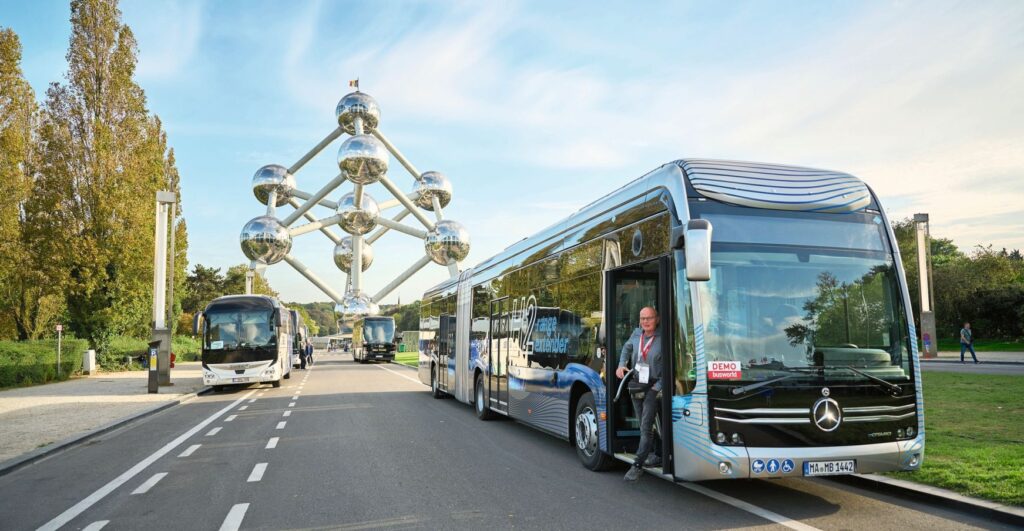 2019 wechselte die Busworld Europe vom bel- gischen Kortrijk nach Brüssel. Hier trifft sich auch 2025 wieder die Busbranche der ganzen Welt.