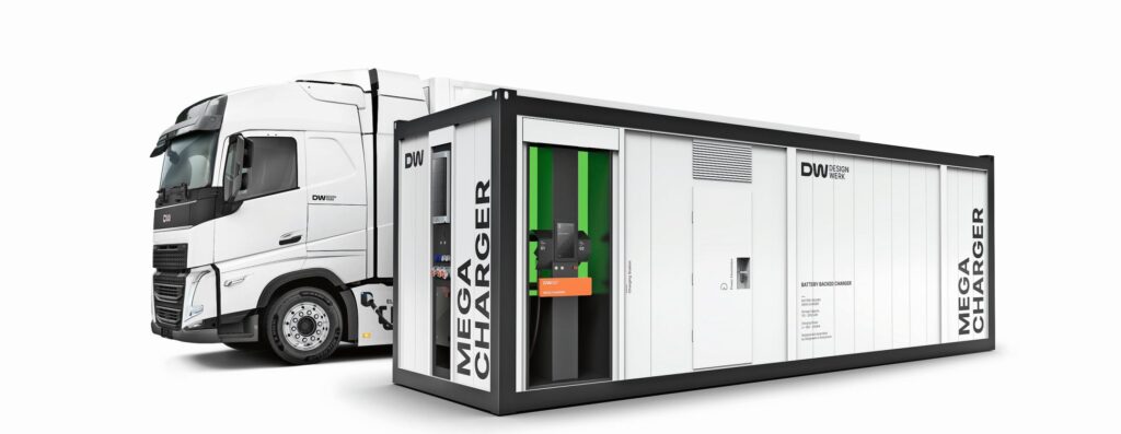 Mit der MCS- Technologie wird es möglich sein, in nur 45 Minuten bis zu 500 Kilometer Reich- weite zu laden.