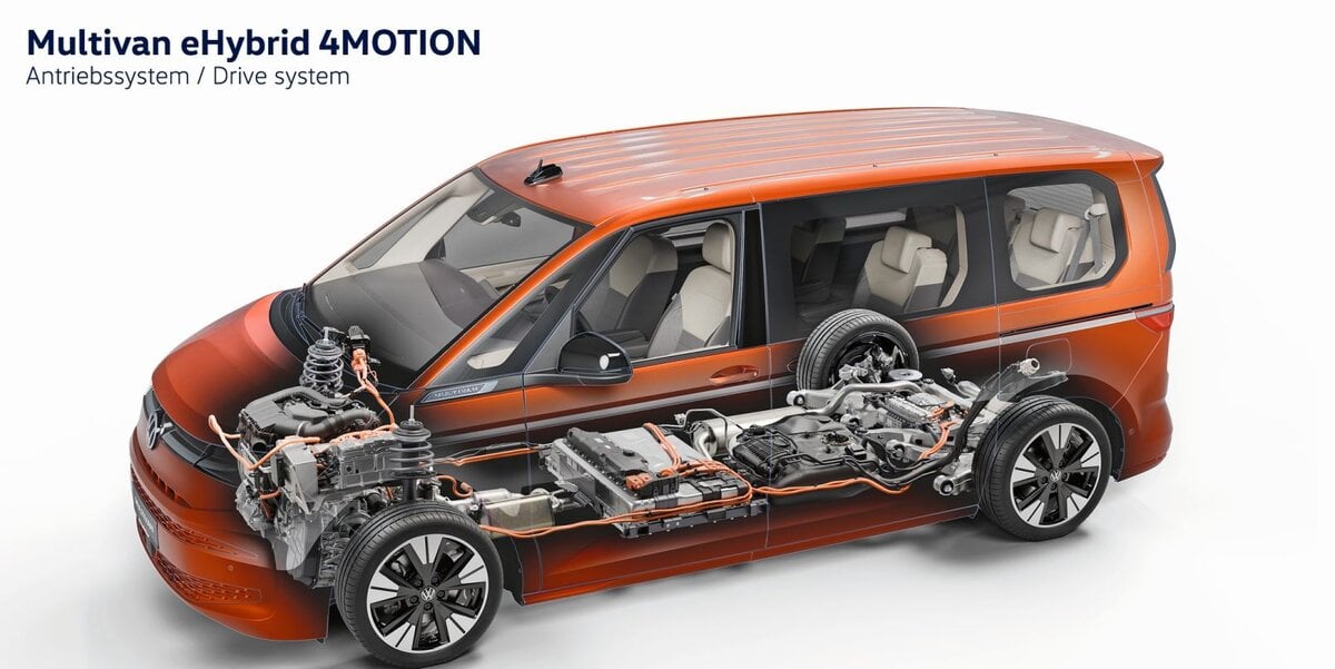 Die Lösung setzt auf ein effizientes Miteinander von zwei E-Maschinen und einem Hightech-Benziner neuester Bauart.