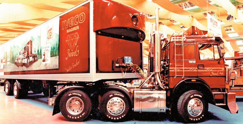 Ein Iveco auf der Lkw-Austellung Truck 83 in Luzern. Damals war die Marke erst acht Jahre alt.