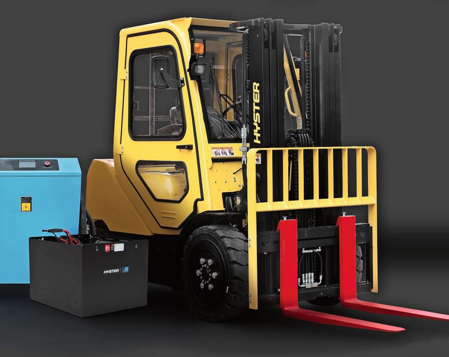 Die neuen LFP-Batterien und Ladegeräte sind speziell für Hyster-Stapler entwickelt.