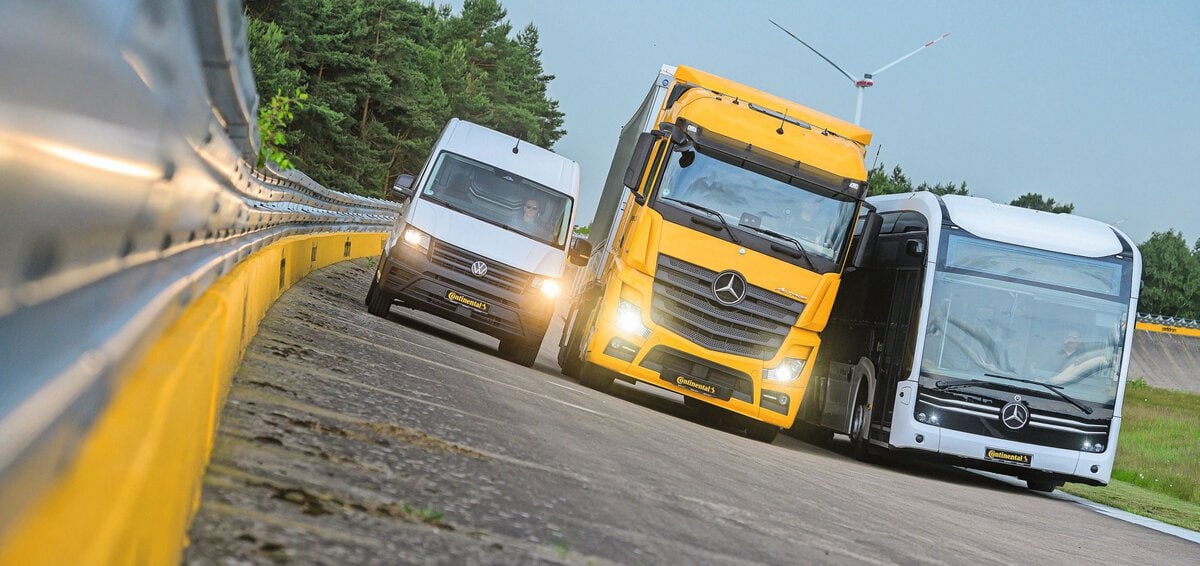 Ob für Transporter, Lkw oder Stadtbus: Continental testet seine neu entwickelten Reifen ausgiebig auf den Strecken des Contidroms.