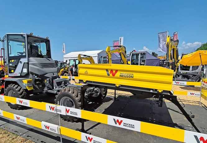 Ebenfalls mit einem Award ausgezeichnet wurde das Muldenwechselsystem für den Raddumper DV 60 von Wacker Neuson.