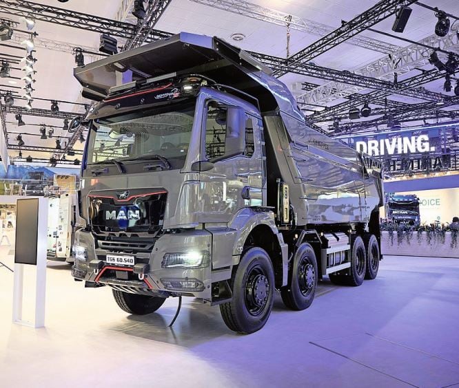 Neuer 60-Tonnen-Truck auf Basis des MAN TGS 8×4, prädestiniert für Mining-Einsätze weltweit.